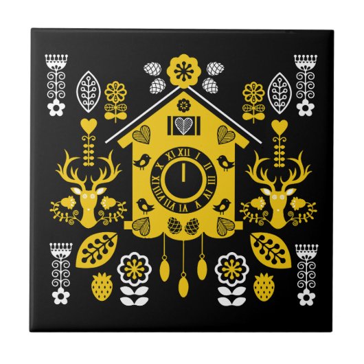 Duitse Bauernmalerei volkskunst Tegeltje (Voorkant)