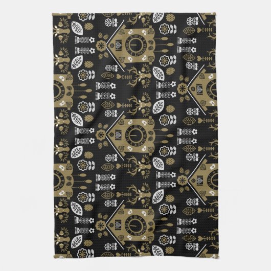 Duitse Bauernmalerei volkskunst Theedoek (Verticaal)