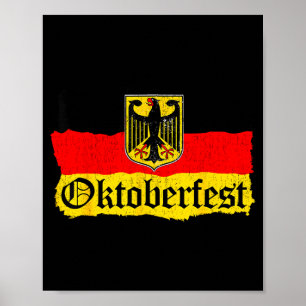 Duitse bier mannen vrouwen vintage Duitse vlag Poster