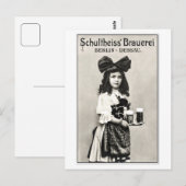 Duitse bierbrouwerij in Berlijn, foto en foto Briefkaart (Voorkant / Achterkant)