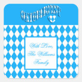 Duitse Bierfestival Aangepaste Naam Oktoberfest Vierkante Sticker (Voorkant)