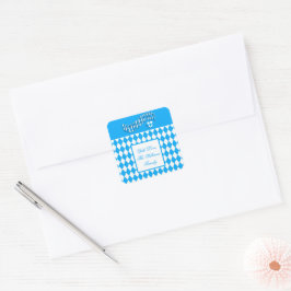 Duitse Bierfestival Aangepaste Naam Oktoberfest Vierkante Sticker