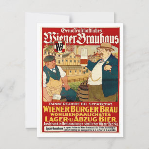 Duitse bierhuis Vintage geïnspireerd Briefkaart