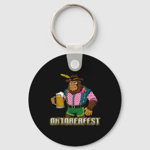 Duitse Bigfoot Sasquatch Beer Lederhose Funny _2 Sleutelhanger