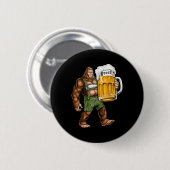 Duitse Bigfoot Sasquatch Lederhose Grappig Ronde Button 5,7 Cm (Voorkant /achterkant)