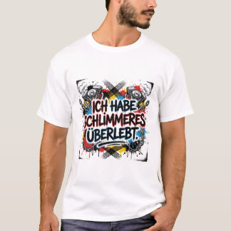 Duitse bikerquote – kleurrijke graffiti t-shirt