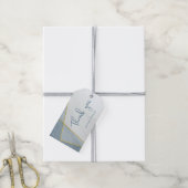 duitse blauwe lijst bruiloft cadeaulabel (Met Touw)