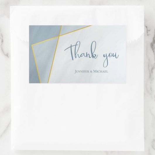 duitse blauwe lijst bruiloft rechthoekige sticker (Tas)