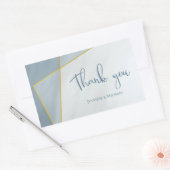 duitse blauwe lijst bruiloft rechthoekige sticker (Envelop)