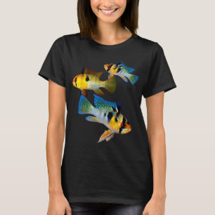 Duitse Blauwe Rams Dwerg Cichliden Aquarium Vissen T-shirt