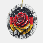 DUITSE BLOEMVLAG GEÏNSPIREERD KERAMISCH ORNAMENT (Links)