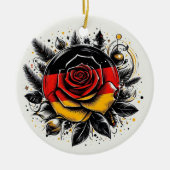 DUITSE BLOEMVLAG GEÏNSPIREERD KERAMISCH ORNAMENT (Voorkant)