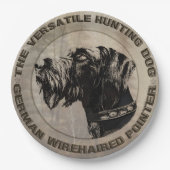 Duitse Borden met wielpootpapier Papieren Bordje (Voorkant)