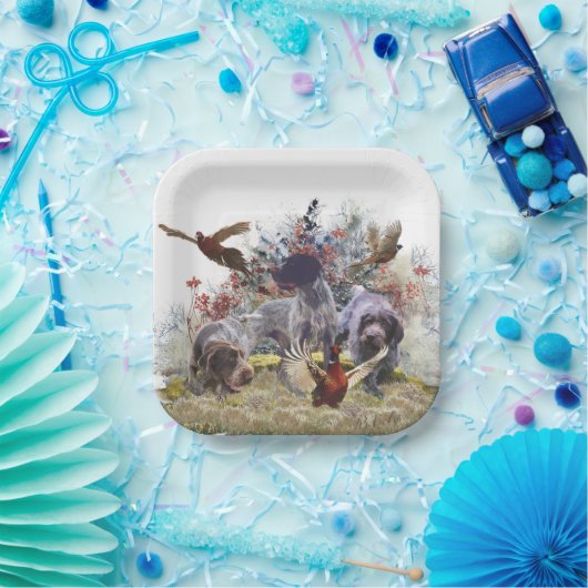 Duitse Borden met wielpootpapier Papieren Bordje (Feest)