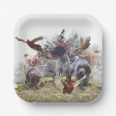 Duitse Borden met wielpootpapier Papieren Bordje (Voorkant)