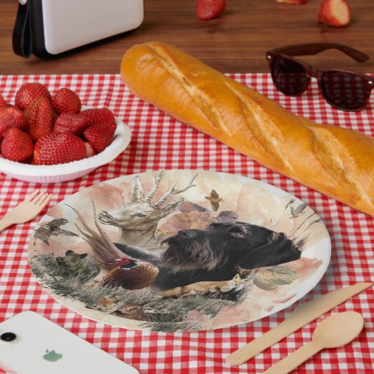 Duitse Borden met wielpootpapier Papieren Bordje (Picknick)