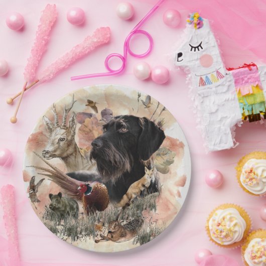 Duitse Borden met wielpootpapier Papieren Bordje (Feest)