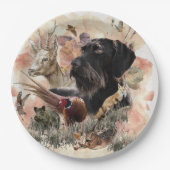 Duitse Borden met wielpootpapier Papieren Bordje (Voorkant)