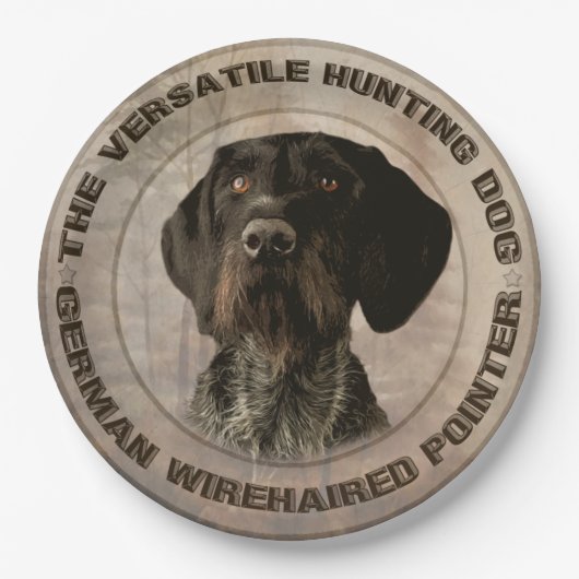 Duitse Borden met wielpootpapier Papieren Bordje (Voorkant)