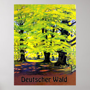 Duitse bos, Duits bos in de zomer Poster