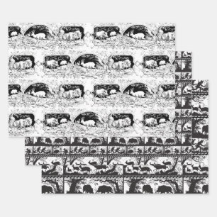 Duitse  bosdierentuin inpakpapier vel