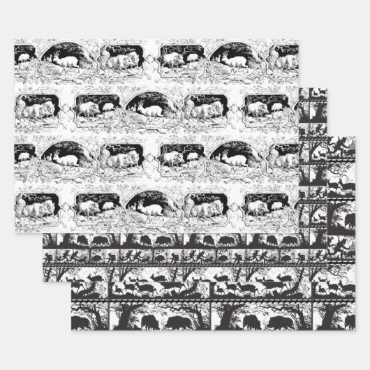 Duitse  bosdierentuin inpakpapier vel (Set)