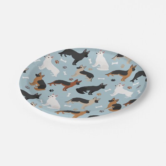 Duitse Botten en Borden van pakpapier Papieren Bordje (Gekanteld)