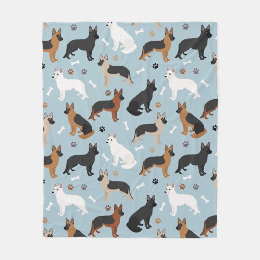 Duitse Botten en paws Fleece Blanket Deken (Voorkant)