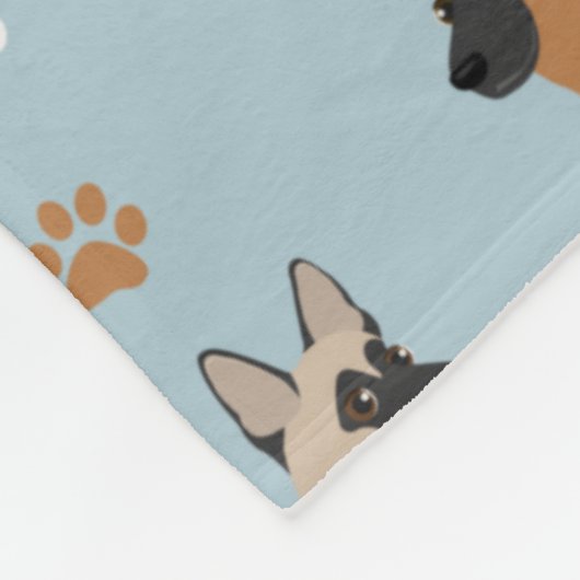 Duitse Botten en paws Fleece Blanket Deken (Hoek)