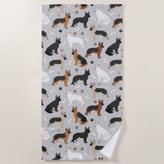 Duitse Botten en poten van schapen Strandlaken (Voorkant)