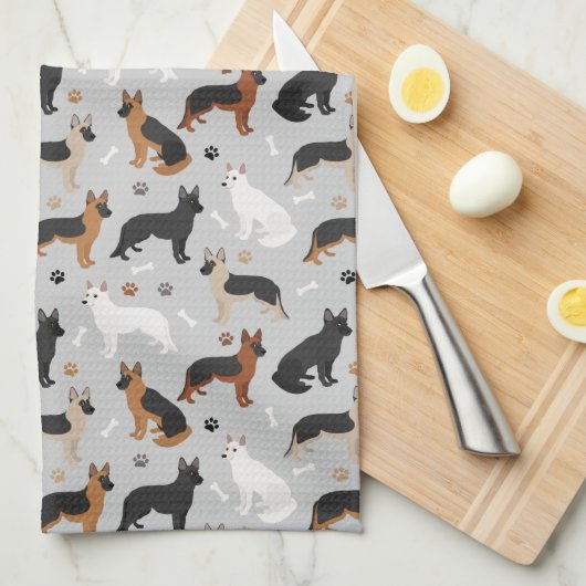 Duitse Botten en poten van schapen Theedoek (Quarter Fold)