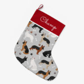 Duitse Botten van schapenbeslag en pootjes Grote Kerstsok (Voorkant (Hangend))