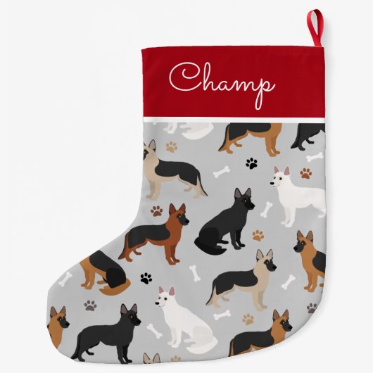 Duitse Botten van schapenbeslag en pootjes Grote Kerstsok (Achterkant)