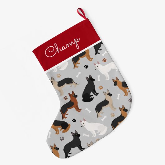 Duitse Botten van schapenbeslag en pootjes Grote Kerstsok (Achterkant (Hangend))