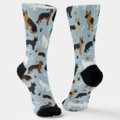 Duitse Botten van schapenhouderij en zwakkeren Sokken (Gebogen)