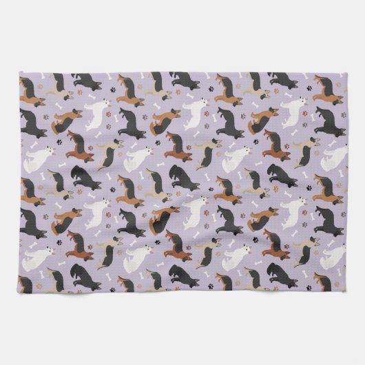 Duitse Botten van Shepherd en Paws Kitchen Towel Theedoek (Horizontaal)