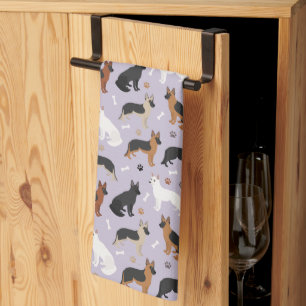 Duitse Botten van Shepherd en Paws Kitchen Towel Theedoek