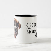 Duitse boxer close-up Mok met uw naam (Center)