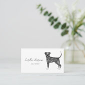 Duitse boxer Dog in zwart-wit en op maat Visitekaartje (Staand voorkant)