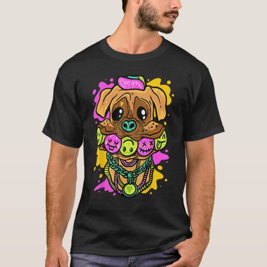 Duitse Boxer Hond Dier Design T-shirt (Voorkant)