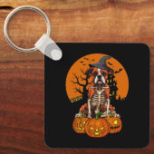 Duitse Boxer Hond Halloween Sleutelhanger (Voorkant)