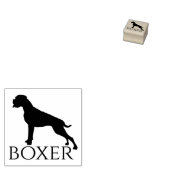 Duitse Boxer Hond Klassiek Koele Silhouet Rubberstempel (Gestempeld)