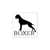 Duitse Boxer Hond Klassiek Koele Silhouet Rubberstempel (Afrduk)