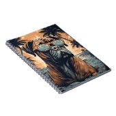 Duitse Boxer met zonnebril op een tropisch strand Notitieboek (Rechterzijde)