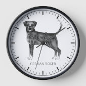 Duitse Boxerhond in zwart-wit & aangepaste tekst (Voorkant)