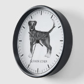 Duitse Boxerhond in zwart-wit & aangepaste tekst (Hoek)