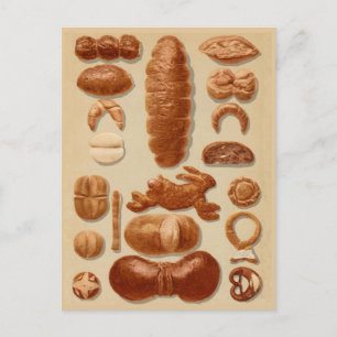 Duitse Broden Illustratie uit  kookboek Briefkaart