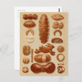 Duitse Broden Illustratie uit  kookboek Briefkaart (Voorkant / Achterkant)