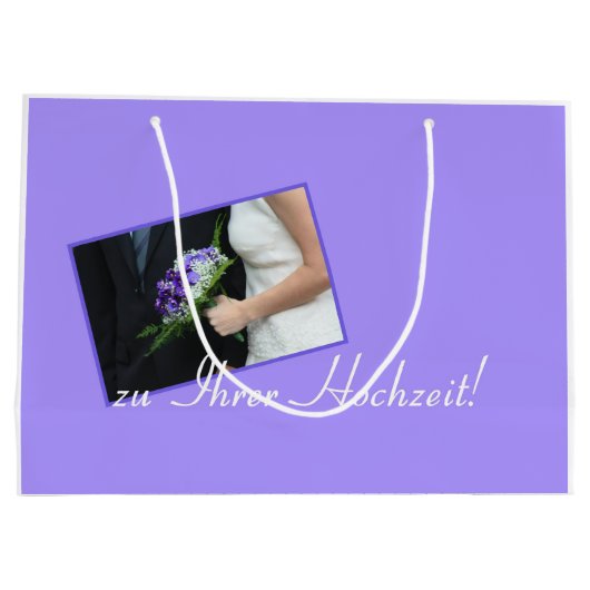 Duitse bruiloft gefeliciteerd geschenk tas groot cadeauzakje (Achterkant)