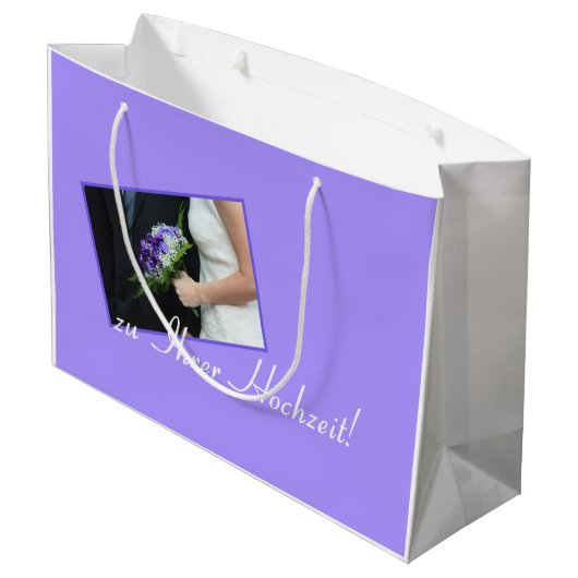 Duitse bruiloft gefeliciteerd geschenk tas groot cadeauzakje (Achterkant Gekanteld)